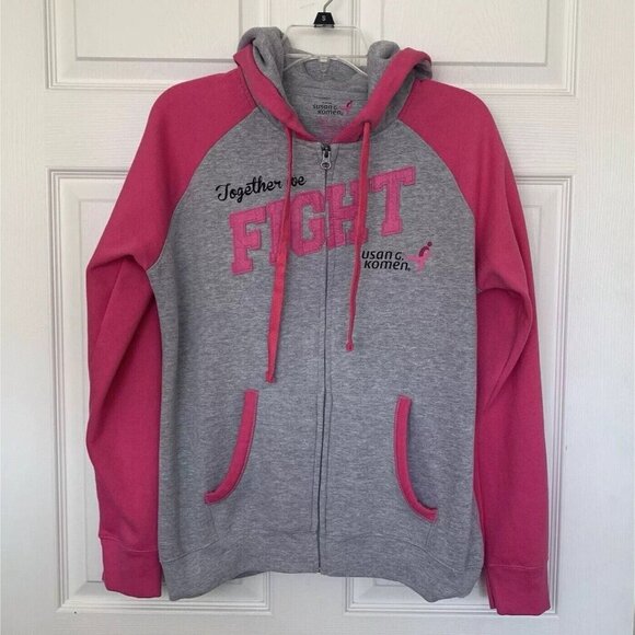 Susan G Komen Together We Fight Breast Cancer Full Zip Hoodie Women’s Medium - Picture 1 of 6